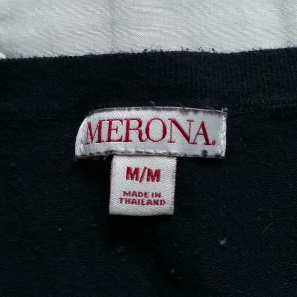 Merona women's black open front cardigan with buttons, size medium - Picture 2 of 2